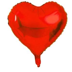 Globo Corazon con Helio Rojo