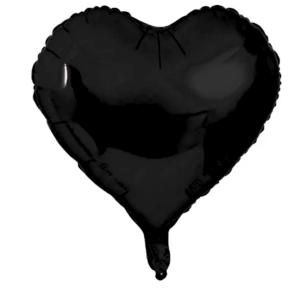 Globo Corazon con Helio Negro